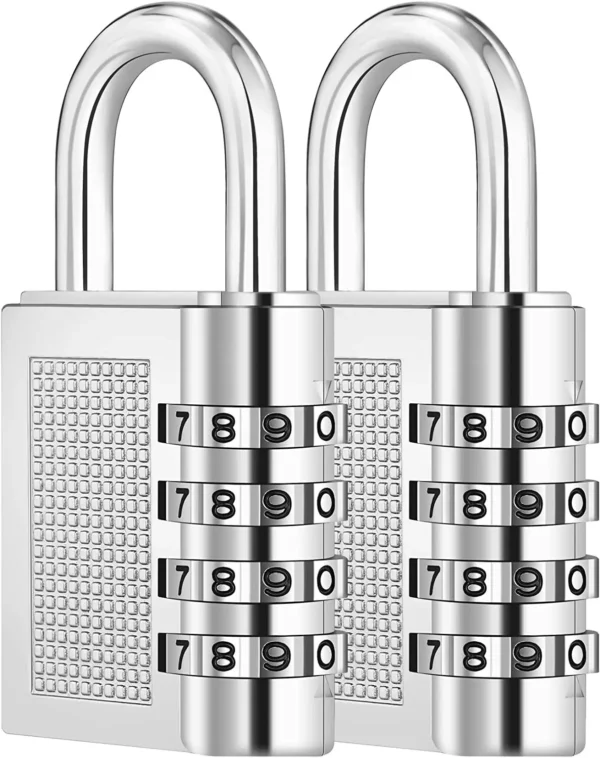 4 Digit Combination Padlock Heavy Duty Outdoor Lock Gym Travel Luggage Locker - Image 3