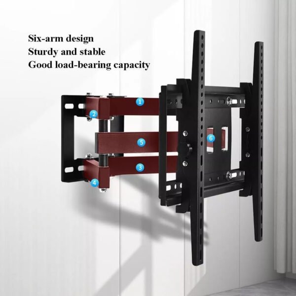 Tilt & Swivel TV Wall Mount for 40-80” LCD/LED TVs Ultra-Strong & Full Motion Design - Image 2