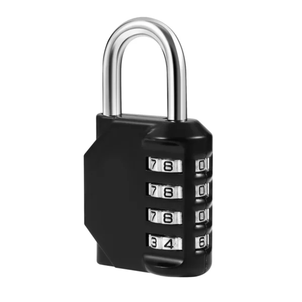 Heavy Duty 4-Digit Combination Padlock Secure Outdoor Lock for Gym Travel Luggage & Lockers