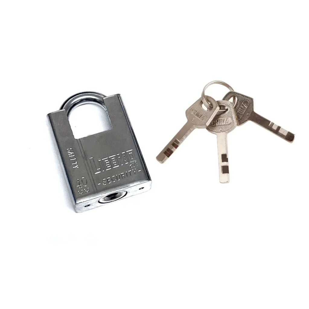 40mm Heavy Duty Long Shackle Padlock Rustproof, Weatherproof 4 Keys