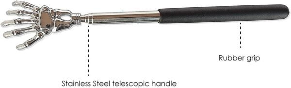 Extendable Back Scratcher Metal Telescopic Eagle Claw Portable Black Massager - Image 4
