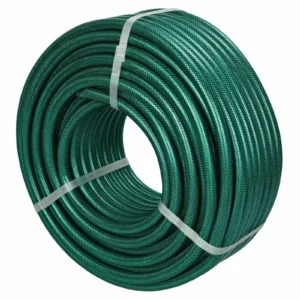 Heavy Duty Reinforced Garden Hose Pipe Braided PVC Watering Hose Reel (Green)