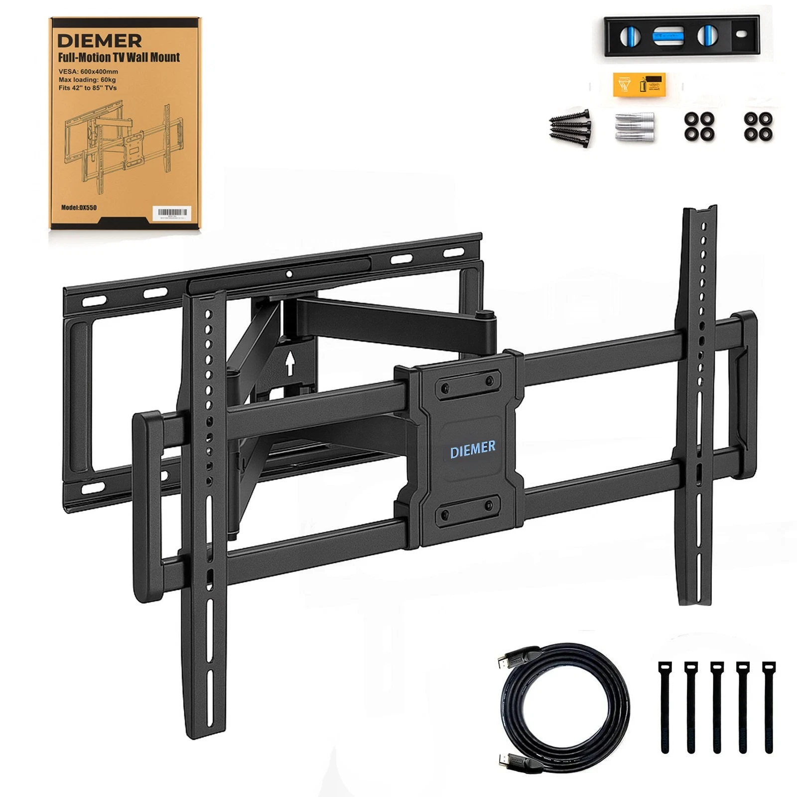 PREMIUM TV WALL BRACKET SWIVEL & TILT MOUNT 42 47 49 50 55 60 65" 70" 75" 80" 85"