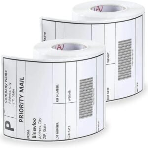 4x6" (100x150mm) Direct Thermal Shipping Labels 250 Labels/Roll with Perforation 10 Rolls