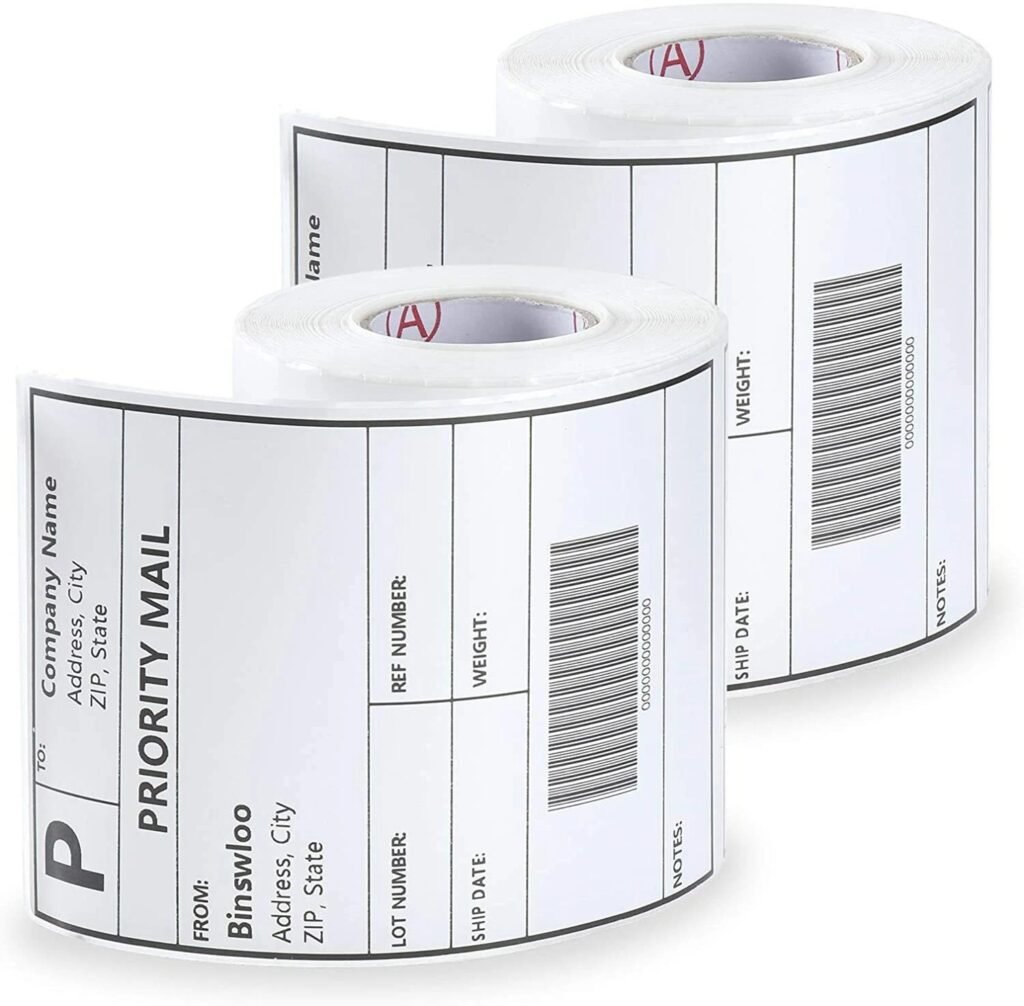 4x6" (100x150mm) Direct Thermal Shipping Labels 500 Labels/Roll with Perforation