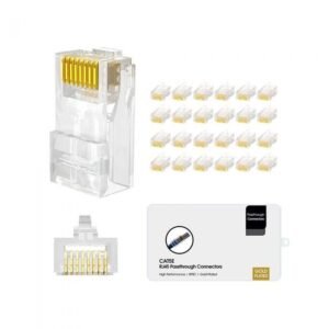 100 Easy Fit RJ45 Pass Through Connectors EZ Cat5e Modular Crimp