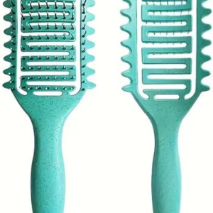 1Pcs Detangler Comb Curly Hair Vented Nylon Bristle Anti-Frizz Styling Brush