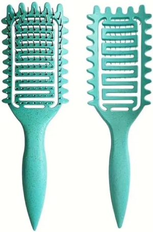 1Pcs Detangler Comb Curly Hair Vented Nylon Bristle Anti-Frizz Styling Brush