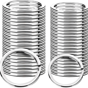 Stainless Steel Keyring Split Rings Metal Nickel Loop Hoop Key Holder Rings