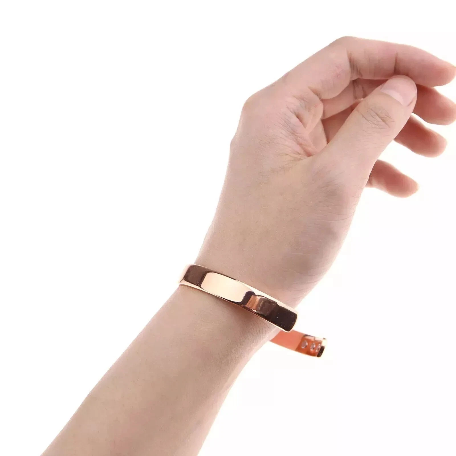 Men's Copper Magnetic Bracelet Bangle Stylish Adjustable Wrist Bracelet - Image 4