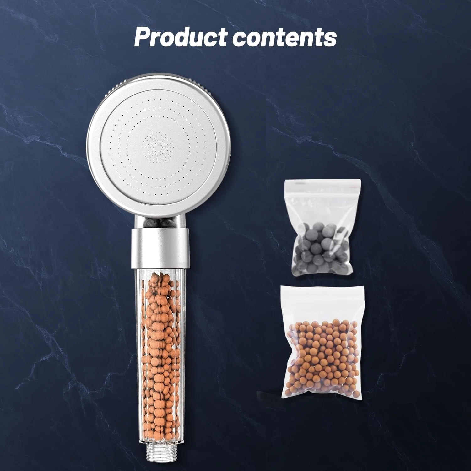New Shower Head 3 Mode High Pressure 40% Water Saving Filters Adjustable Ionic - Image 2