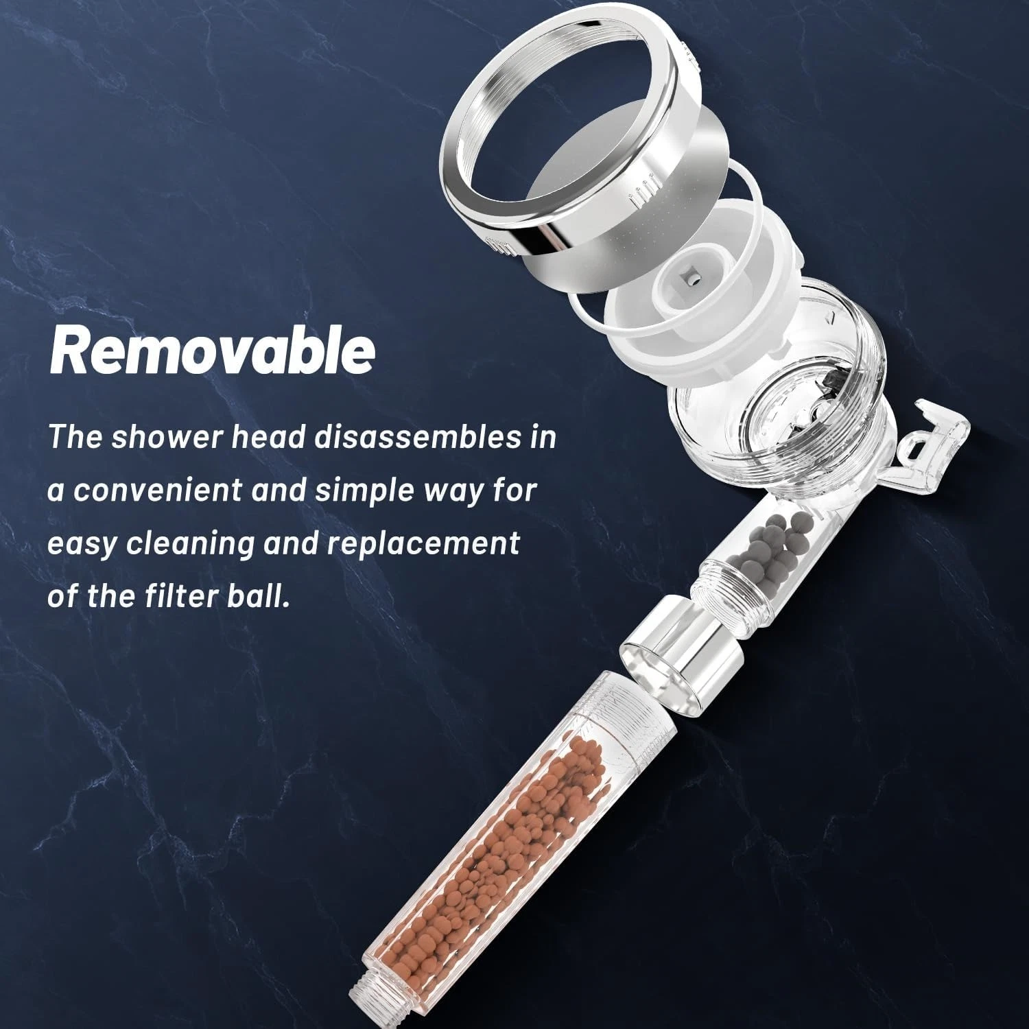 New Shower Head 3 Mode High Pressure 40% Water Saving Filters Adjustable Ionic - Image 6