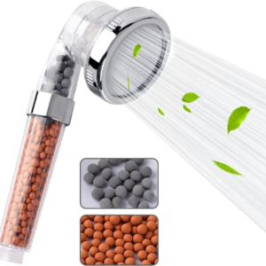 New Shower Head 3 Mode High Pressure 40% Water Saving Filters Adjustable Ionic