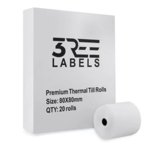 80 x 80mm Thermal Till Rolls Receipt Paper Rolls EPOS Box of 20