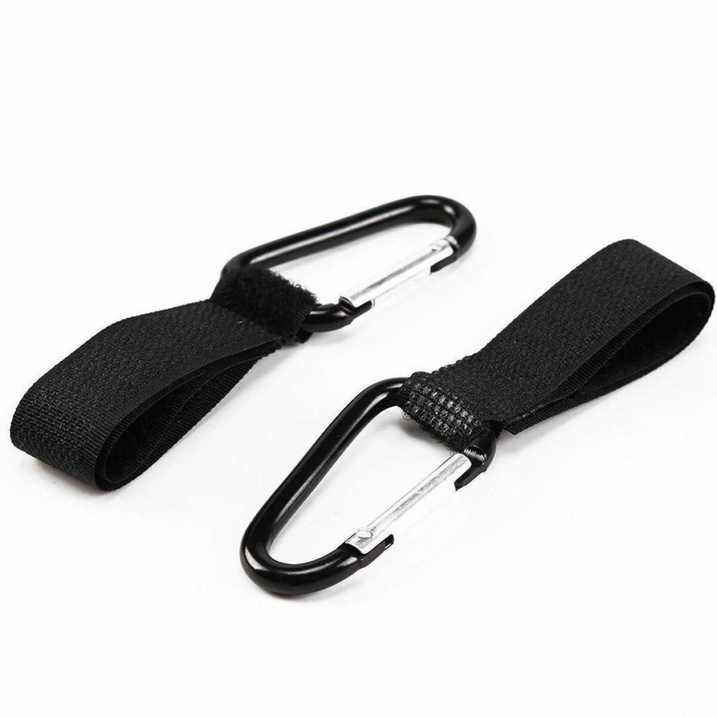2 Pram Clips Universal Baby Buggy, Pushchair & Stroller Shopping Bag Hooks